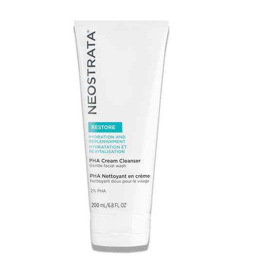 NEOSTRATA Restore PHA Cream Cleanser, Gentle Daily Hydrating Face Wash and Makeup Remover for Sensitive Skin, 6.8fl oz