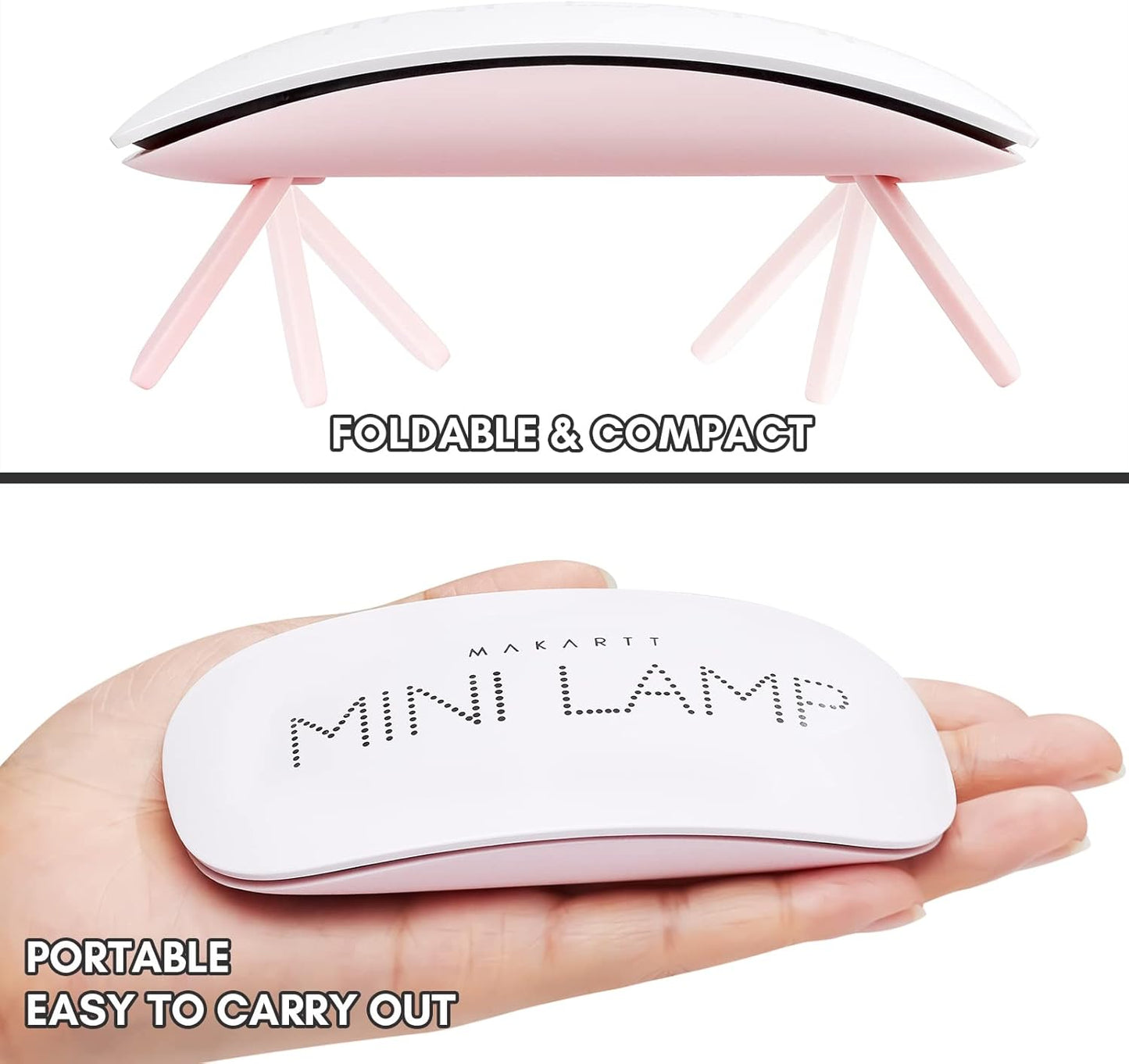 UV LED Nail Lamp - Fast Drying Gel Polish Curing Light with 60S Timer | Mini USB Portable 6W for Home DIY Manicure