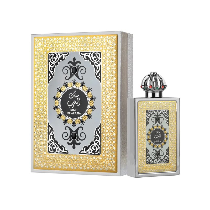 Lattafa Pride King of Arabia Eau de Parfum Spray | Long-Lasting Citrus Fruity Woody Leather Scent for Men - 3.4 oz / 100 ml