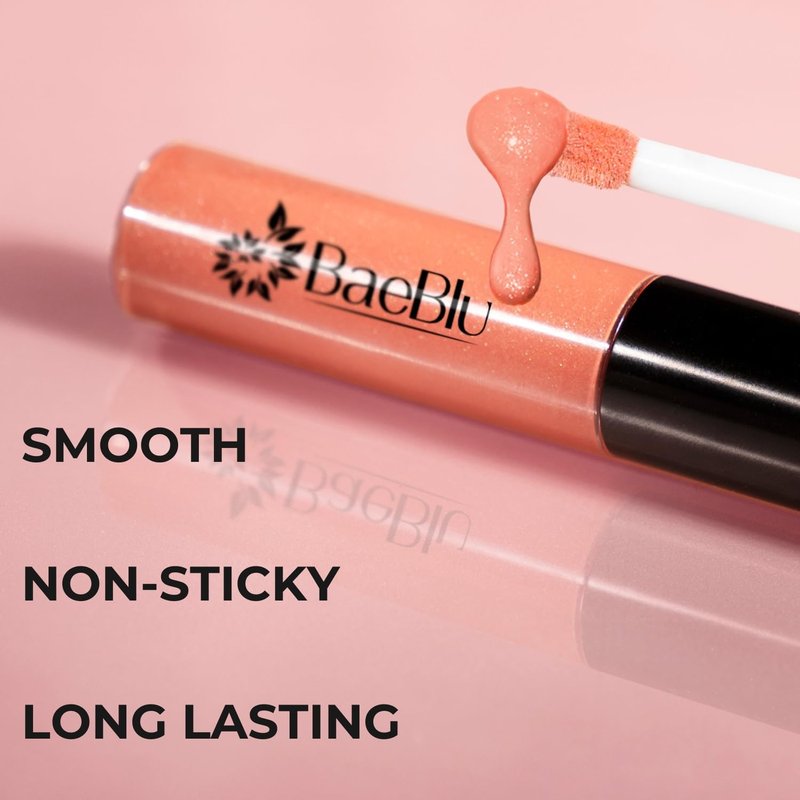 BaeBlu Organic Vegan Lip Gloss, 100% Natural Non-Toxic Moisturizing Ingredients, Lotus