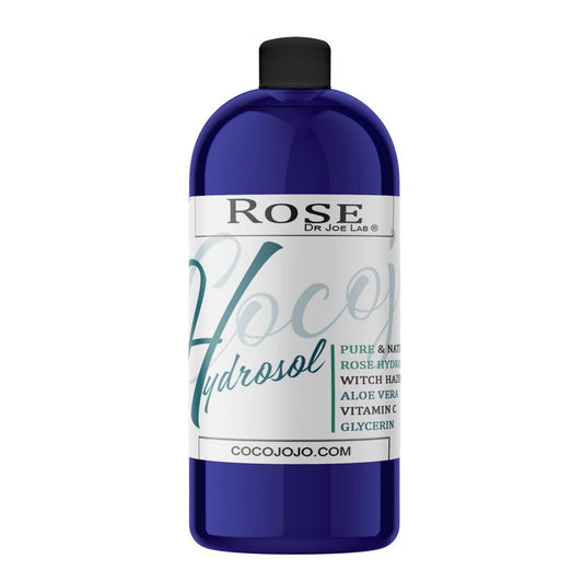 Dr Joe Lab Rose Water Hydrosol, Glycerin, Aloe Vera, Vitamin C & Witch Hazel Mix - Natural, Vegan, Non GMO, Floral, Face, Hair- 32 oz - Hydrating, Cleansing, Toning - Packaging May Vary
