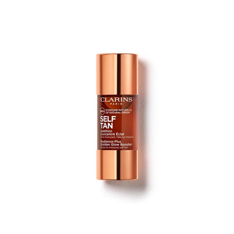 Clarins Self Tanning Face Booster - Natural Tanning Drops for Moisturizer | Hydrating, Streak-Free Tan | 0.5 Oz