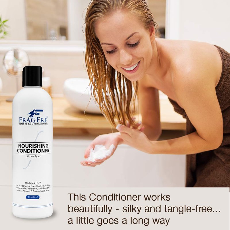 Fragrance-Free Hair Conditioner - Hypoallergenic Deep Conditioning for Sensitive Skin | 12 oz (2-Pack Gift Set)