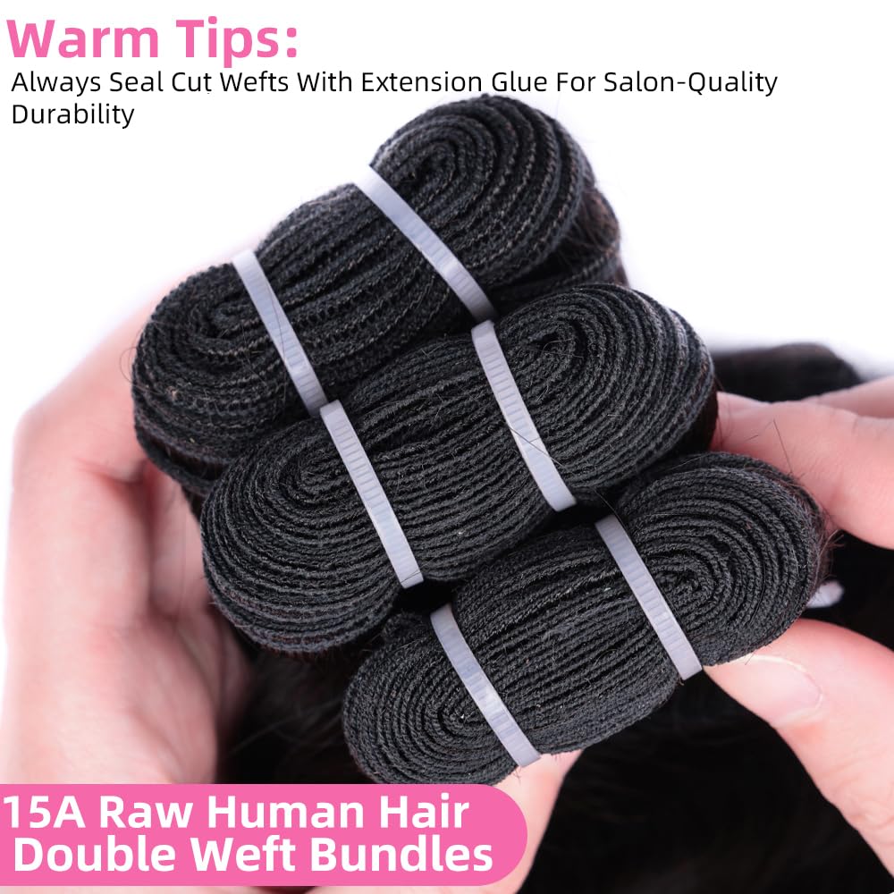 Perismoda Body Wave Human Hair Bundles 15A Raw Human Hair Bundles 100% Unprocessed Brazilian Virgin Human Hair Extensions 18 Inch 1 Bundle Quick Weave Hair Extensions Natural Color
