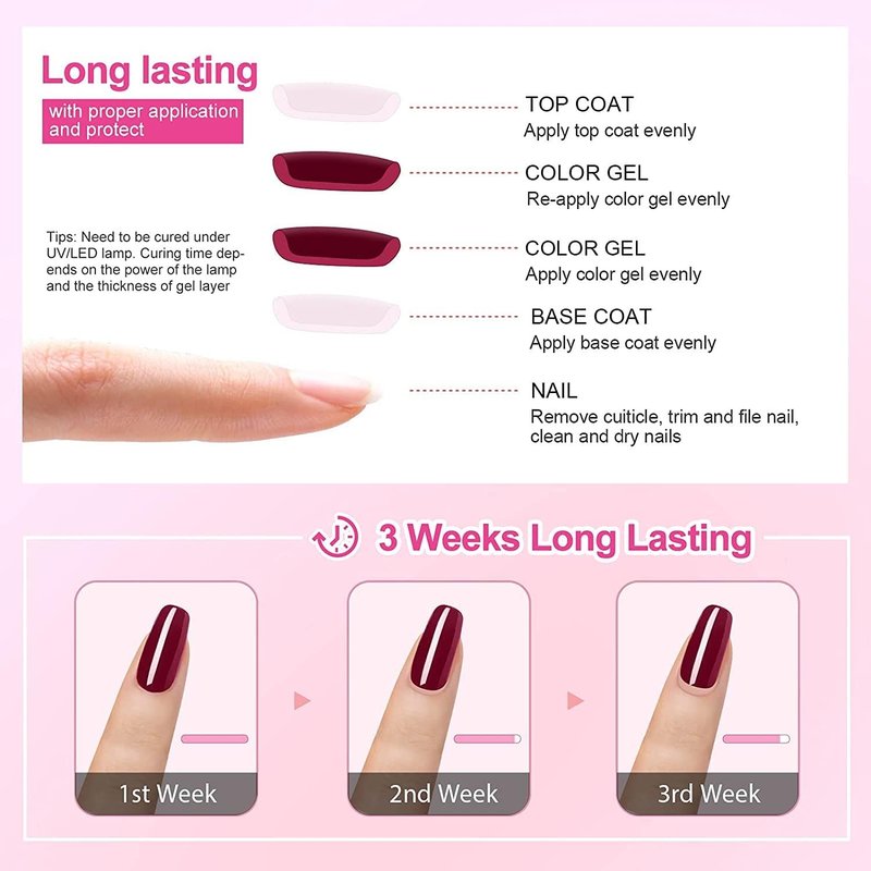 Vishine Christmas Collection Gel Nail Polish Set - Winter Glitter Series 6 Colors Nail Art Set, UV LED Soak Off Gel, 8ml