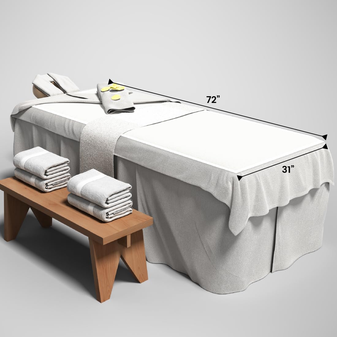Fleece Massage Table Warmer - Extra Large 31" x 72" Heating Pad with 9 Heat Settings & LED Controller