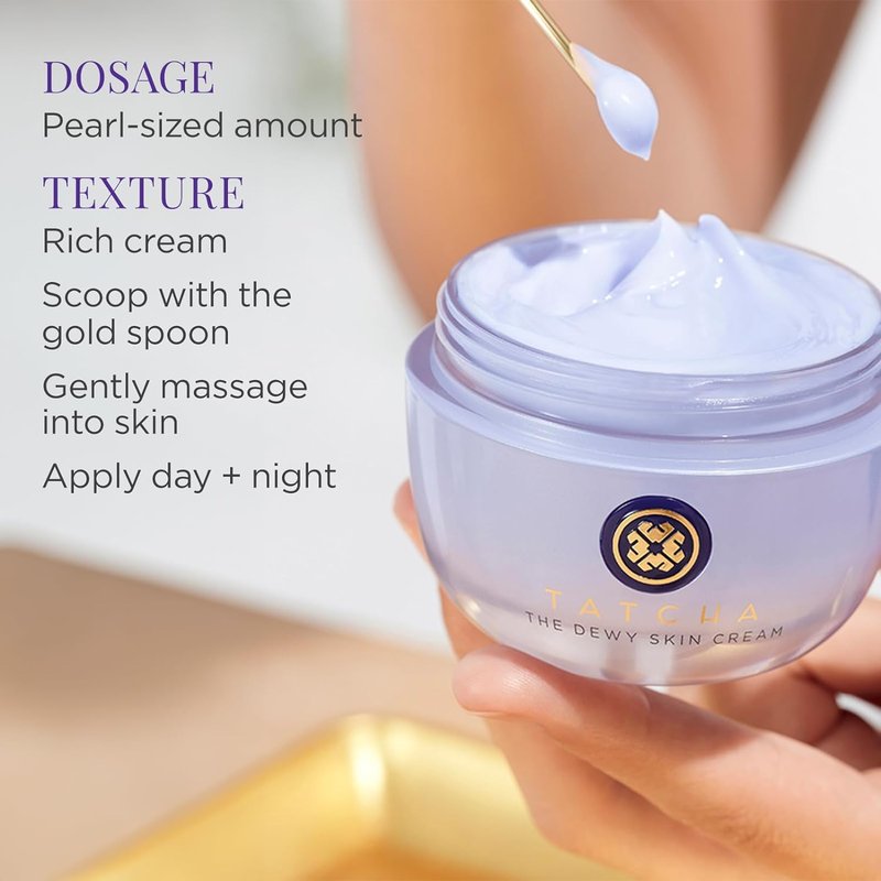 TATCHA Dewy Skin Cream - Hydrating Face Cream for Dry & Combination Skin | Rich Moisturizer for Plump Skin