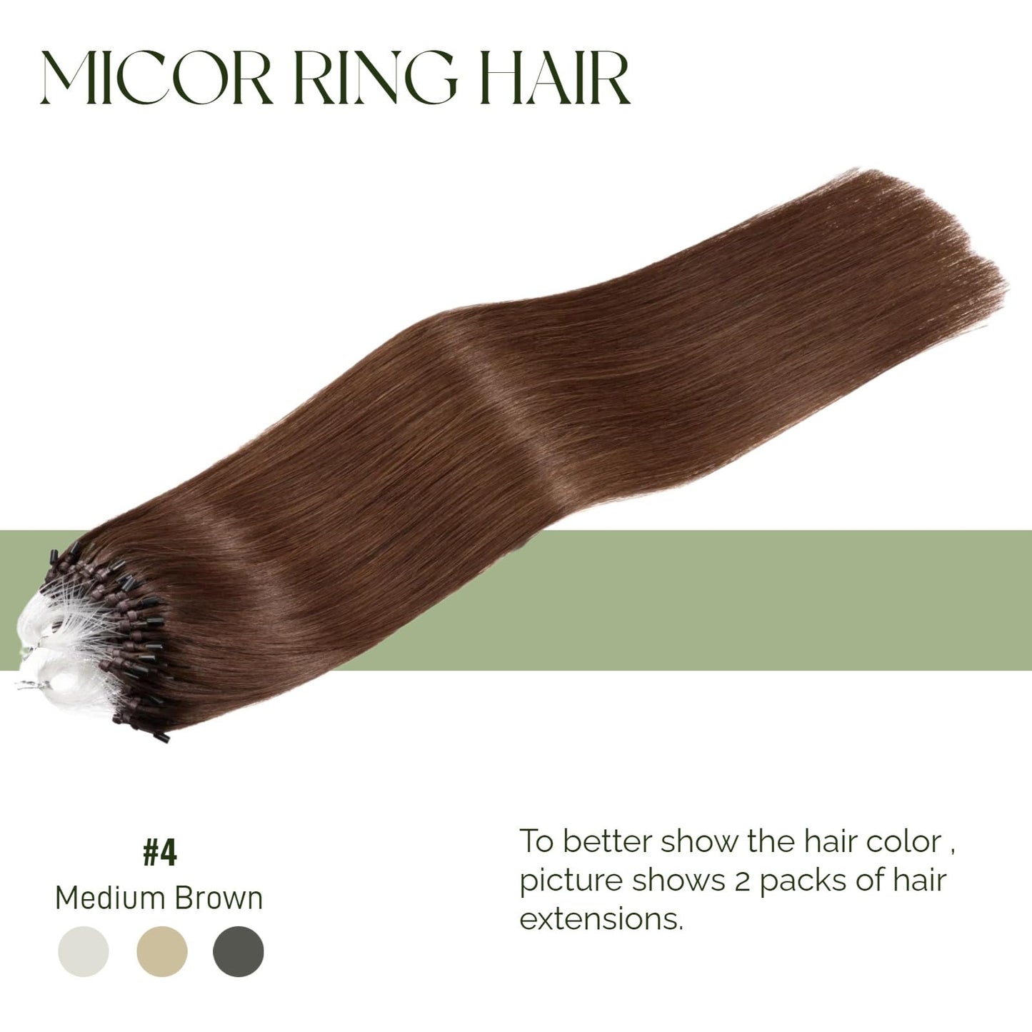 Brown Micro Bead Hair Extensions Short 14 Inch Microlink Human Hair Extensions 100strands 50g Cold Fusion Remy Hair Extension #4 Microlinks Extensions