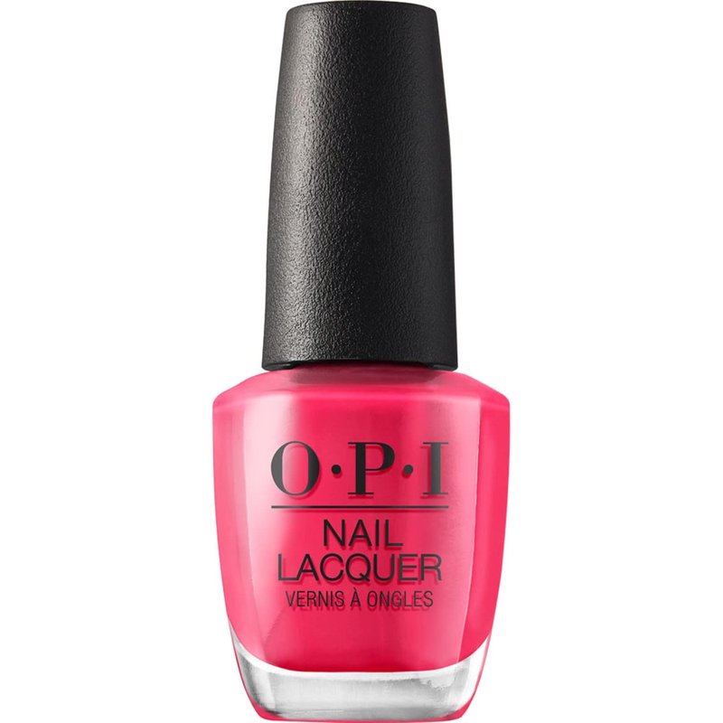 OPI Nail Lacquer Charged Up Cherry | Opaque Bright Pink Crème Chip Resistant Nail Polish | Fast Drying, Streak Free