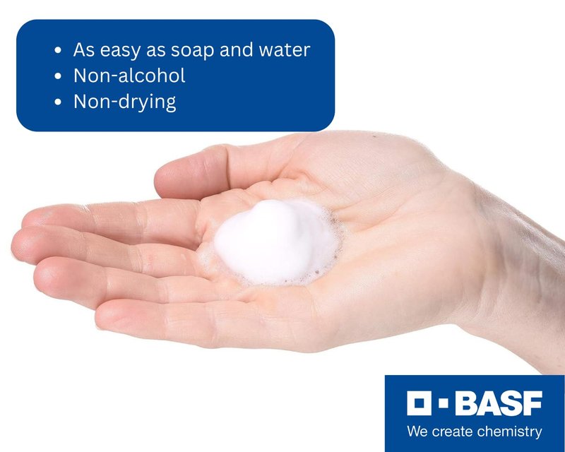 BASF Instant Soap 'n Water, Foaming Hand Cleanser, Ready to Use No Rinse Subtle Scent Skin Cleaner, On the Go, Home, Work, Travel, Up to 100 Washes, (2) 9 oz