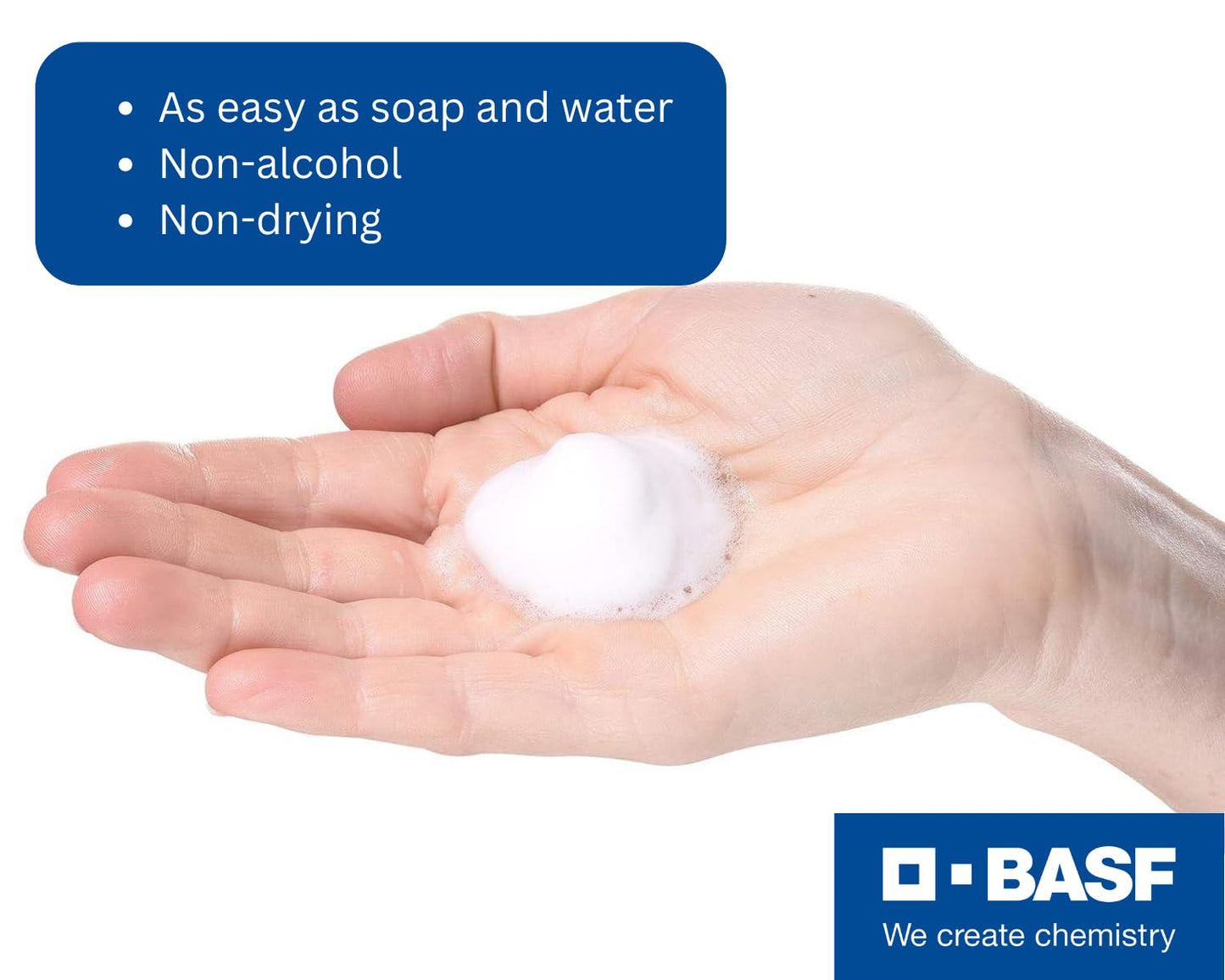BASF Instant Soap 'n Water, Foaming Hand Cleanser, Ready to Use No Rinse Subtle Scent Skin Cleaner, On the Go, Home, Work, Travel, Up to 100 Washes, (2) 9 oz