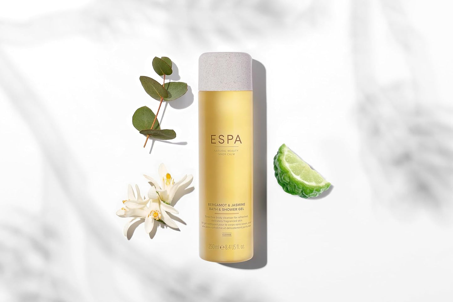 Bergamot & Jasmine Bath and Shower Gel - 100% Natural Fragrance | 250ml