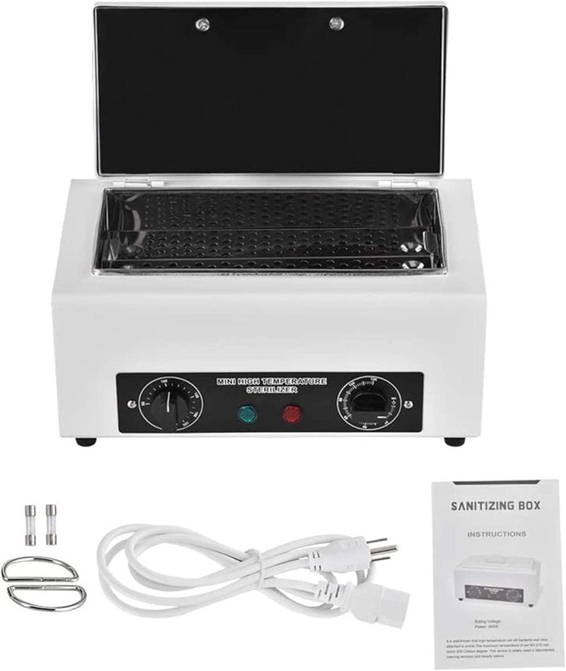 300W Heat Sterilizer Disinfection Box - Timer for Manicure & Pedicure | Ideal for Salon & Spa Metal Tools