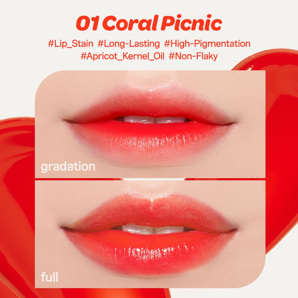 I'M MEME Color Key Ring Water Gel Lip Tint - 05 Berry Compote | Long Lasting Lip Gloss, Hydrating Glossy Finish, Kbeauty, Cute Korean Makeup, Compact, Portable Keychain, Travel-Friendly, Gift, 0.09 Oz