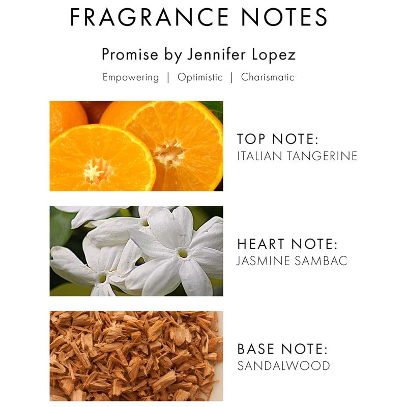 Jennifer Lopez Promise Perfume, Eau De Parfum Spray 3.4 Fl Oz (100 ml) Floral Woody Womens Perfume, Notes of Citrus, Amber, Dewy Honeysuckle