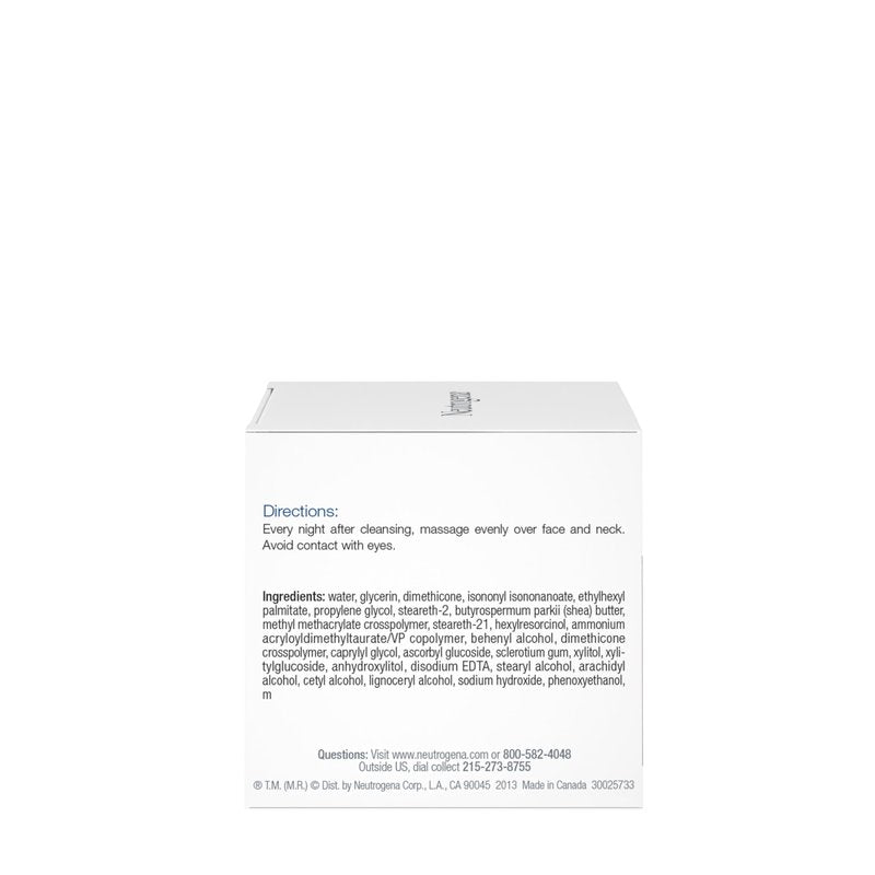 Neutrogena Triple Age Repair Night Face Moisturizer - with Hexinol Technology & Vitamin C, Anti-Wrinkle Face Cream, Visibly Reduces the look Wrinkles & Firms Skin While You Sleep, 1.7 oz