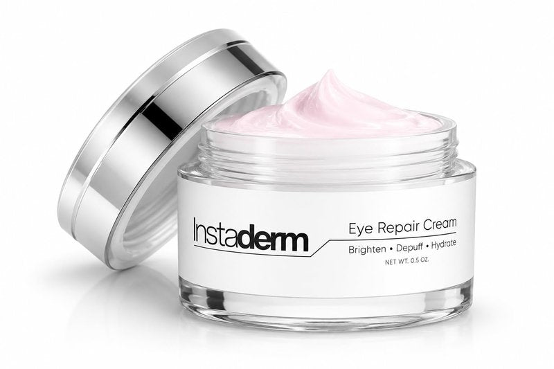Instaderm Eye Repair Cream Reduces the Appearance of Dark Circles, Puffiness, Under Eye Bags, Fine Lines & Wrinkles, Anti-Aging Formula with Niacinamide Visibly Smooth, & Hydrate the Skin.