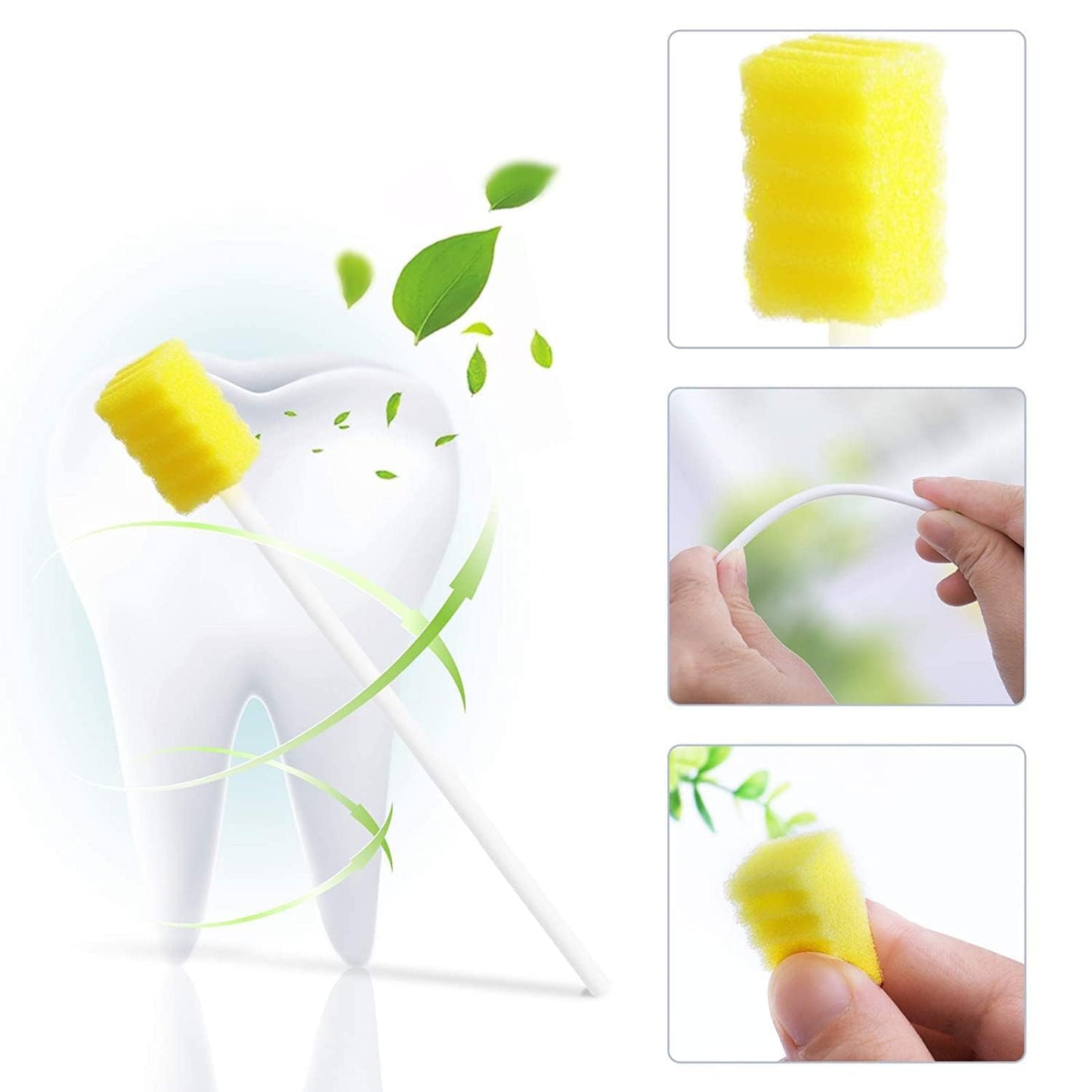 250 Pack Disposable Oral Swabs,Sterile Dental Sponge Swab sticks Unflavored