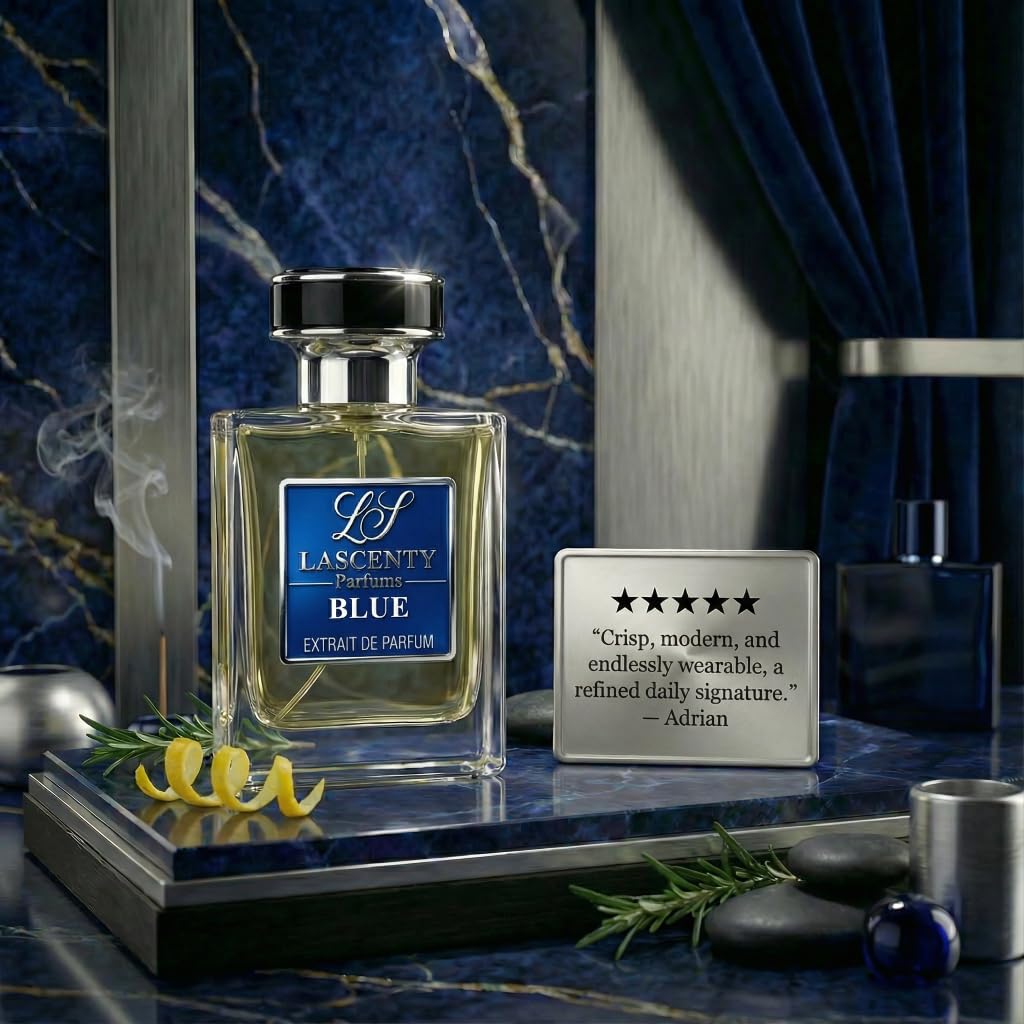 LaScenty BLUE Cologne Inspired by BLEU DE Chnl for Men (1.7oz / 50ml) | Extrait de Parfum | Long-Lasting Fresh Woody Aromatic Scent | Signature Bold Perfume | Luxury Fragrance