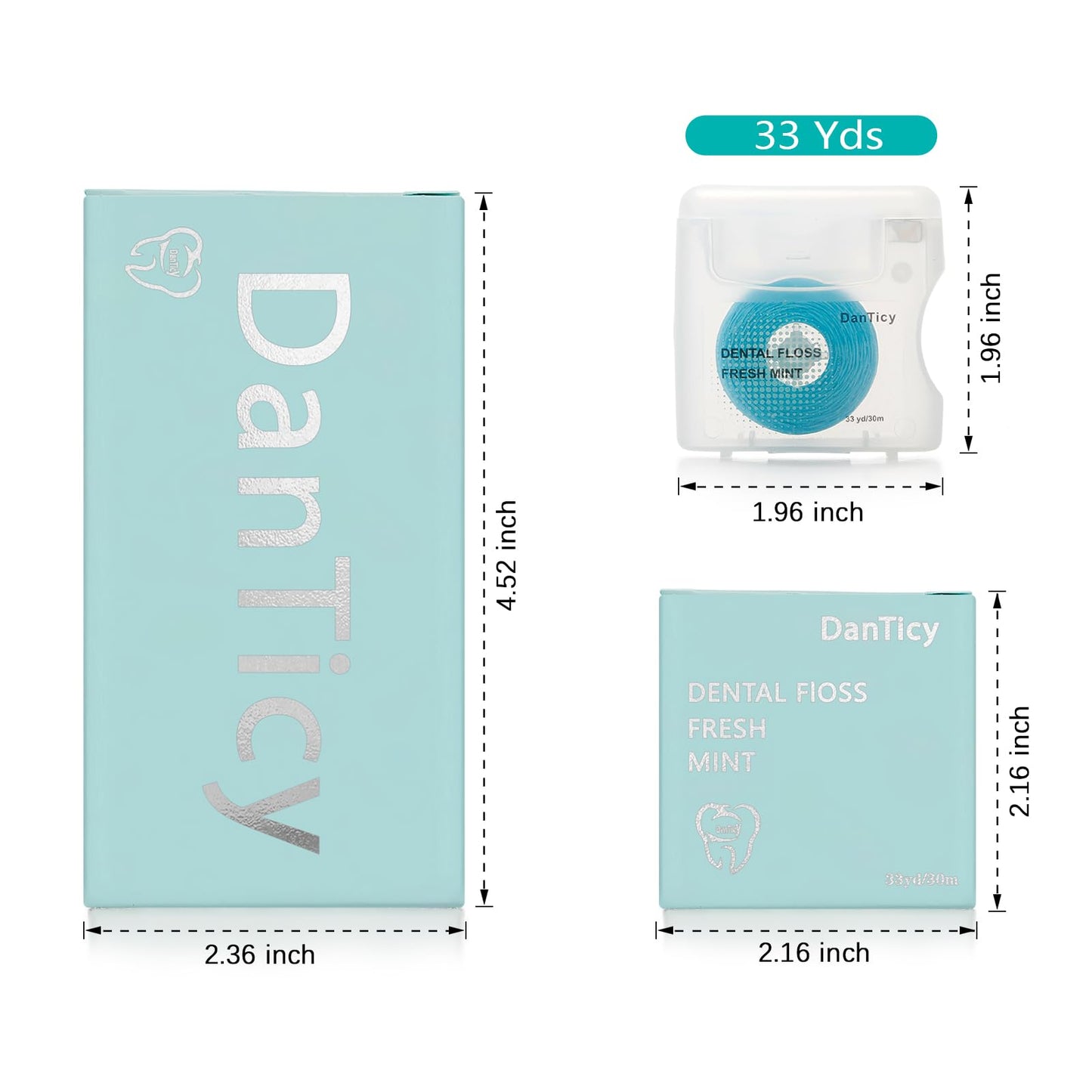 Coconut-Oil Infused Woven Dental Floss,Deep Clean Natural Vegetable Waxed Floss,Extra Wide Cleaning and Slides Smoothly & Easily,PFAS Free | Mint Flavored(33 Yds x 2 Unit)