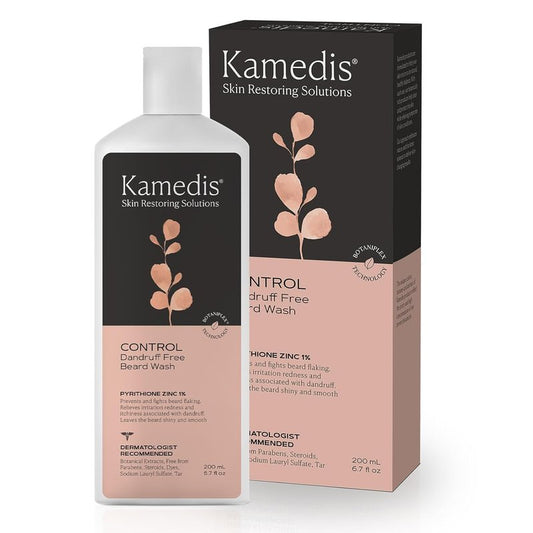 KAMEDIS Beard Wash - Dandruff & Flake Free Men's Shampoo with Pyrithione Zinc | 6.7 Oz