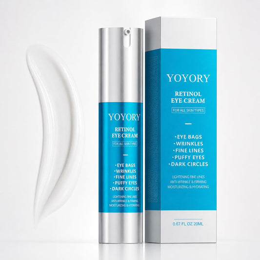 YOYORY Under Eye Cream - Eye Cream Reduces Eye bags,Dark Circles, Fine Lines, and puffiness Smoothing Skin Care Treatment for Women and Men, 20ML(Blue)