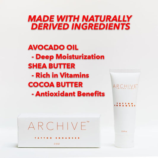 Archive Tattoo Enhancer: Premium Quality Tattoo Enhancer, Moisturizes Skin, Keeps Tattoos Vibrant and Fresh, Daily Use