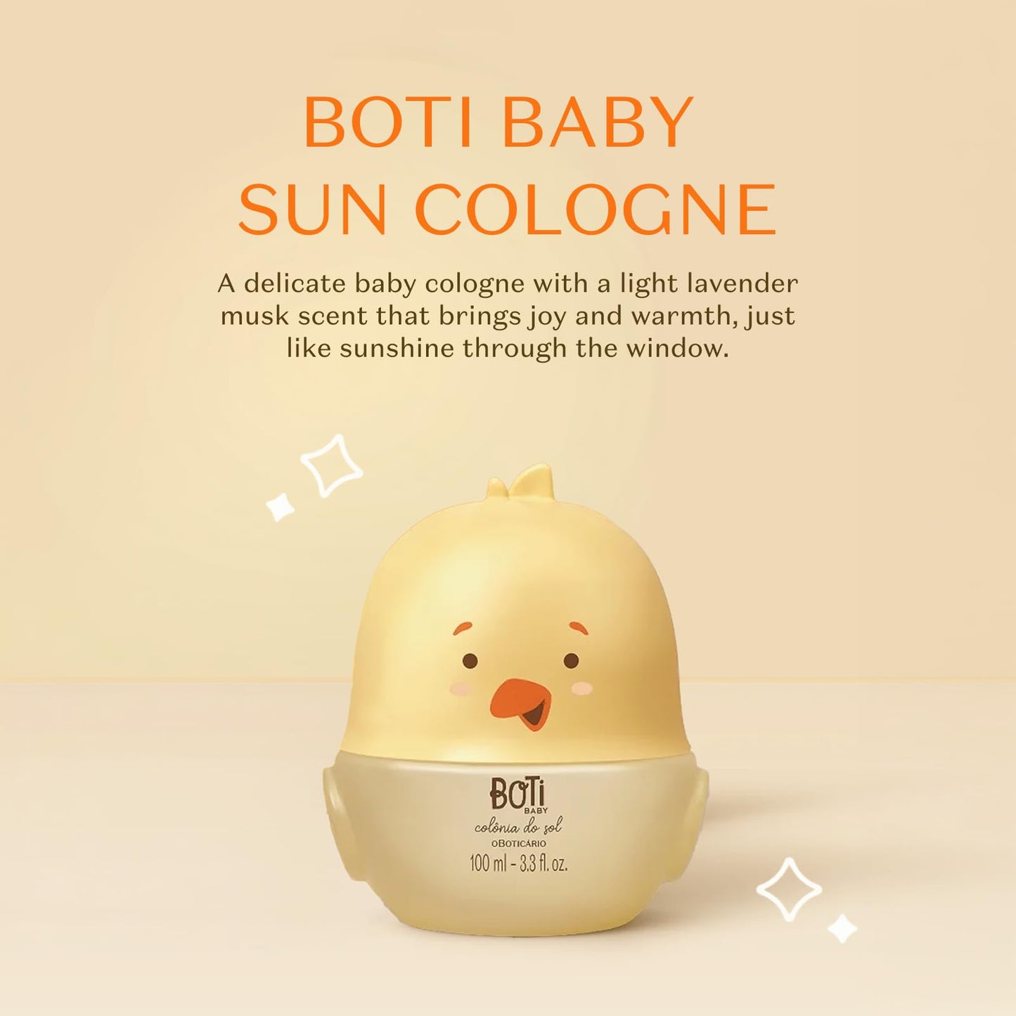 O BOTICARIO Boti Baby Sun Cologne, Relaxing Lavender Baby Perfume Fragrance Spray, 3.3 Ounce