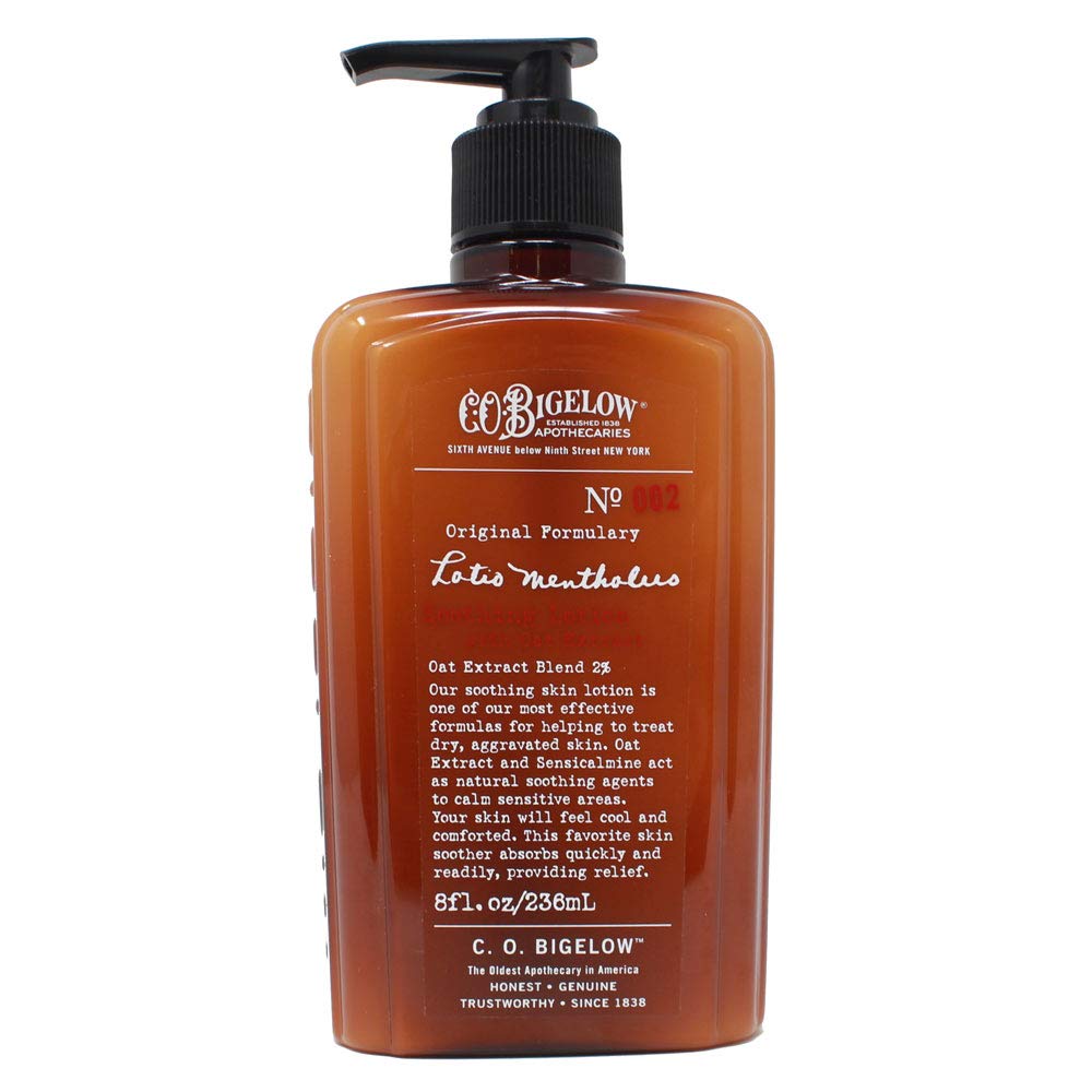 C.O. Bigelow Lotio Mentholus Soothing Body Lotion, Itch Relief Lotion with Menthol & Camphor, Hydrocortisone Free Itch Relief Cream, 8 fl oz
