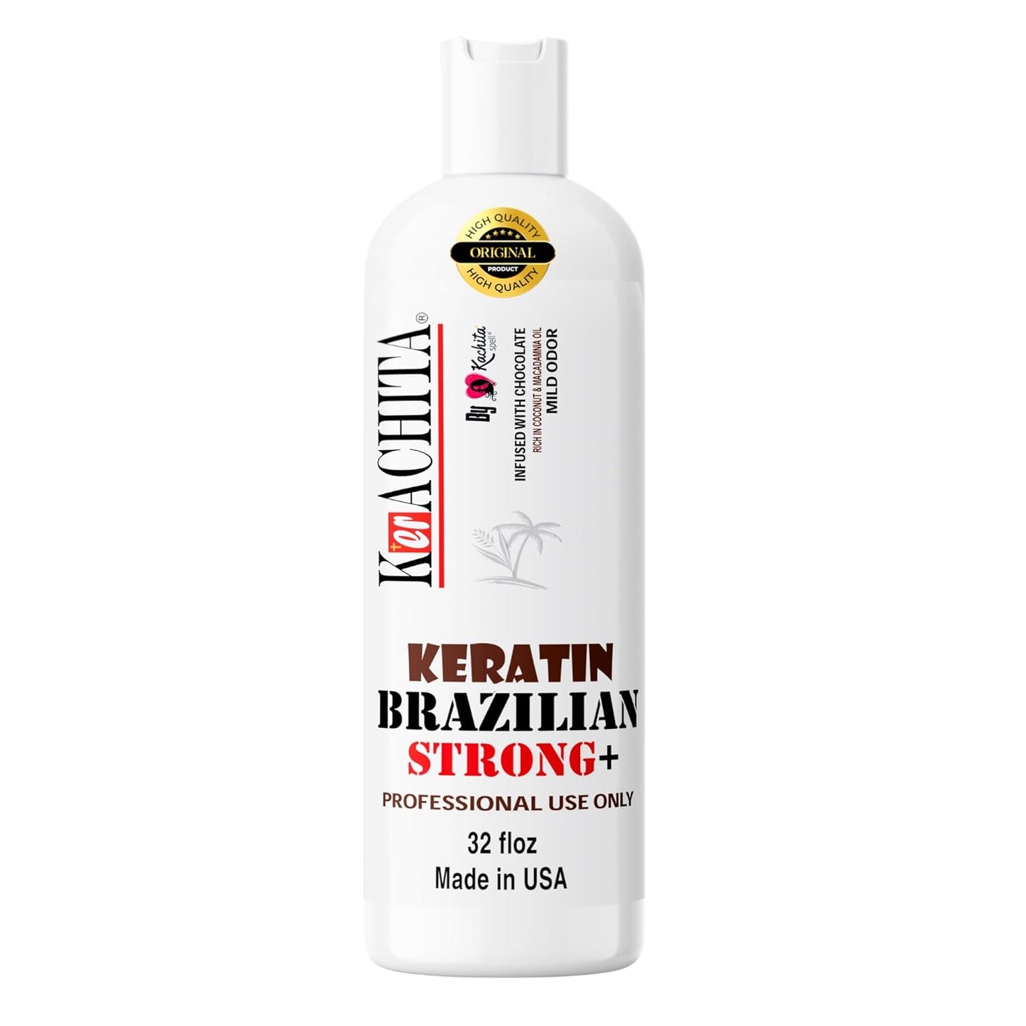 Brazilian Keratin Chocolate Hair Treatment - Extra Strong Intensive Straightening & Smoothing for Coarse Hair | 32 fl oz