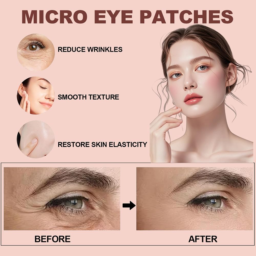 Under Eye Patches - Micro Eye Masks for Puffy Eyes & Dark Circles | 2 Packs