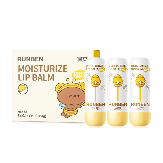 Kids Lip Balm Set - 3 Pack Moisturizing Formula for Chapped Lips | Non-Toxic & Safe for Toddlers