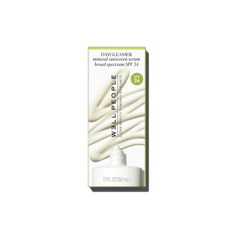Well People Daygleamer Mineral Sunscreen Serum SPF 34 - Hydrating Formula with Vitamin C & Niacinamide | 1.7 Oz