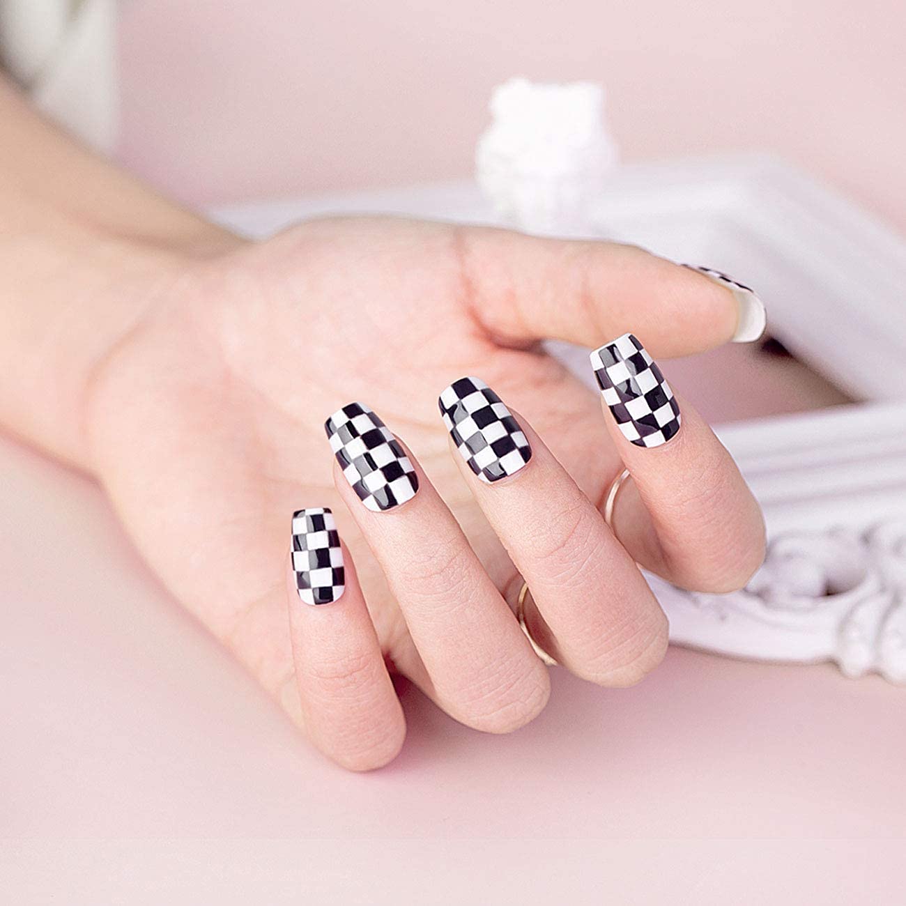RARJSM Black and White Gel Nail Polish 15ml Large Capacity Soak Off UV LED Curing Required for French Manicure Salon DIY at Home 2pcs Set