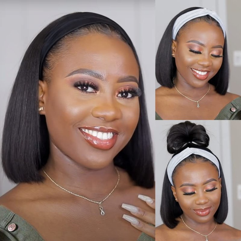Human Hair Bob Wig - Glueless Short Straight Style for Black Women | 150% Density, 8 Inch