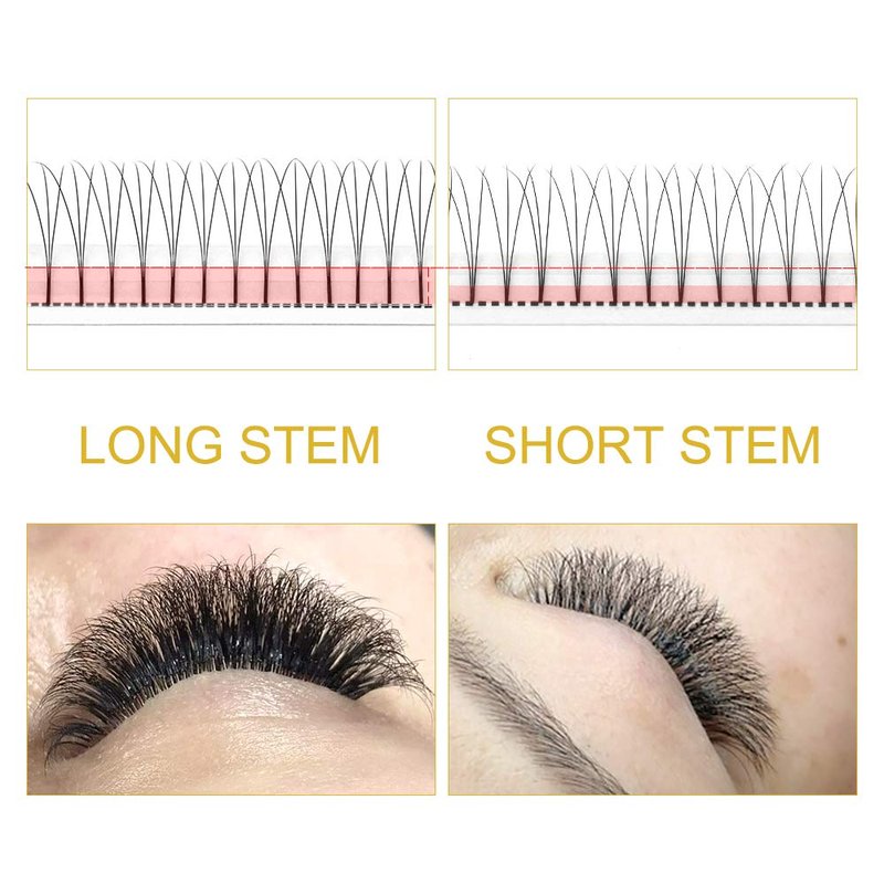 Premade Volume Eyelash Extensions 5D-D-0.10-9-16mix Long Stem Premade Fans Eyelash Extensions .07 .10 Premade Volume Fans Volume Lash Extensions C D Curl(5D-D-0.10,9-16 mix)