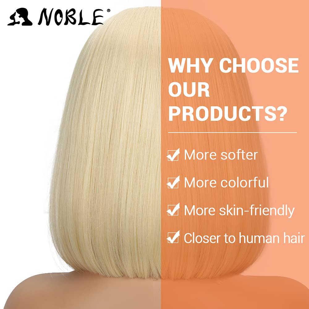 Platinum Blonde Bob Wig - T Part HD Lace Front for Women | Synthetic 613 Hair for Parties & Daily Wear