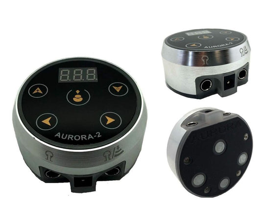 DGT New 2 Gen. Aurora II Dual Machines Tattoo Power Supply (Silver)