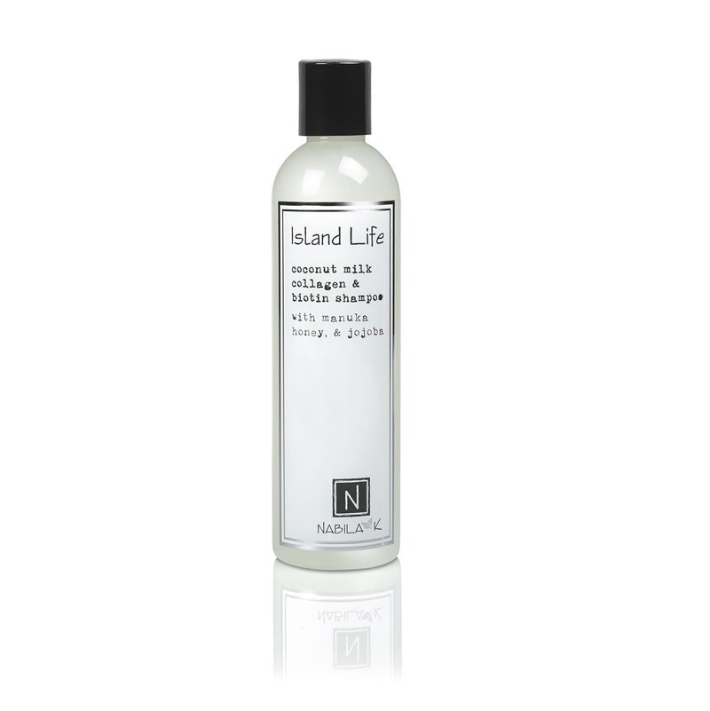 Nabila K Collagen & Biotin Shampoo - Coconut Milk & Manuka Honey | 9 oz, Hydrating & Color-Safe, Sulfate-Free