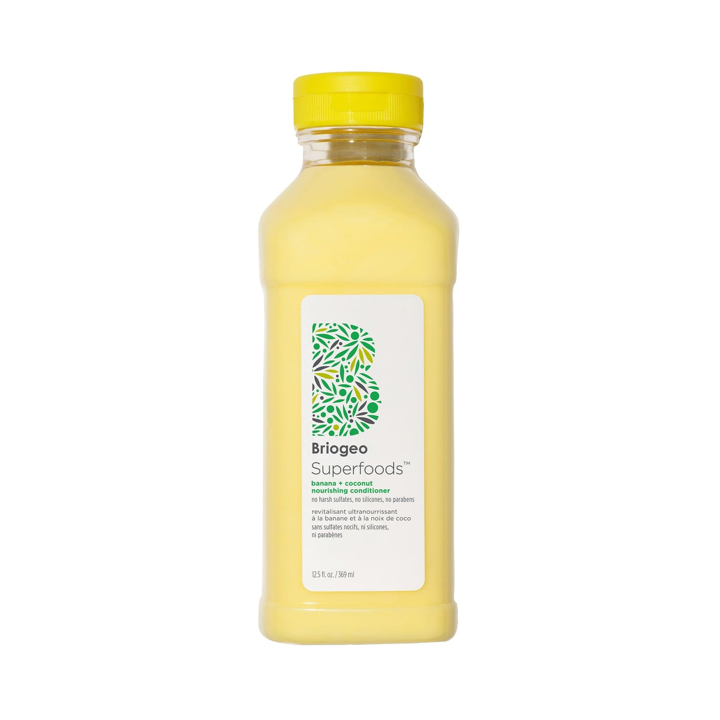 Briogeo Superfoods Banana + Coconut Nourishing Conditioner | Silicone-Free Daily Conditioner for Hydration & Shine | Vegan & Cruelty-Free | 12.5 fl oz