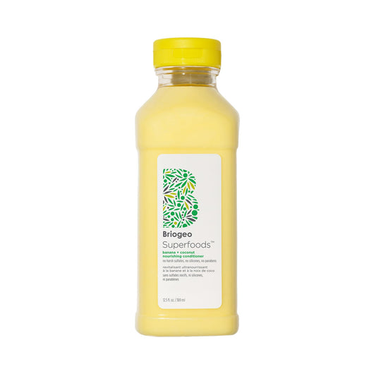 Briogeo Superfoods Banana + Coconut Nourishing Conditioner | Silicone-Free Daily Conditioner for Hydration & Shine | Vegan & Cruelty-Free | 12.5 fl oz