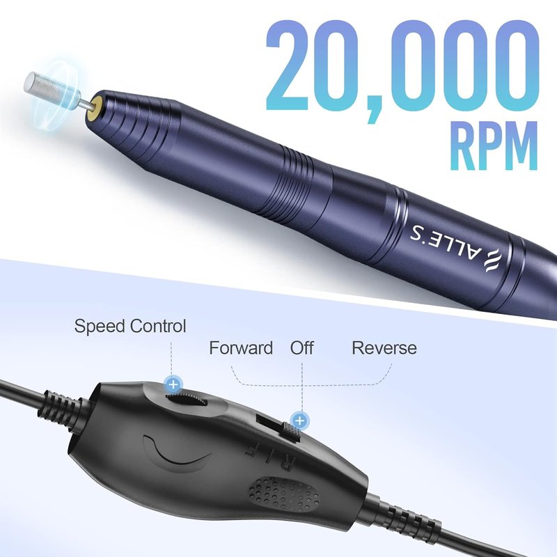 Electric Nail Drill - 20000RPM Portable Efile for Professional Manicure & Pedicure | Acrylic & Gel Nail Kit