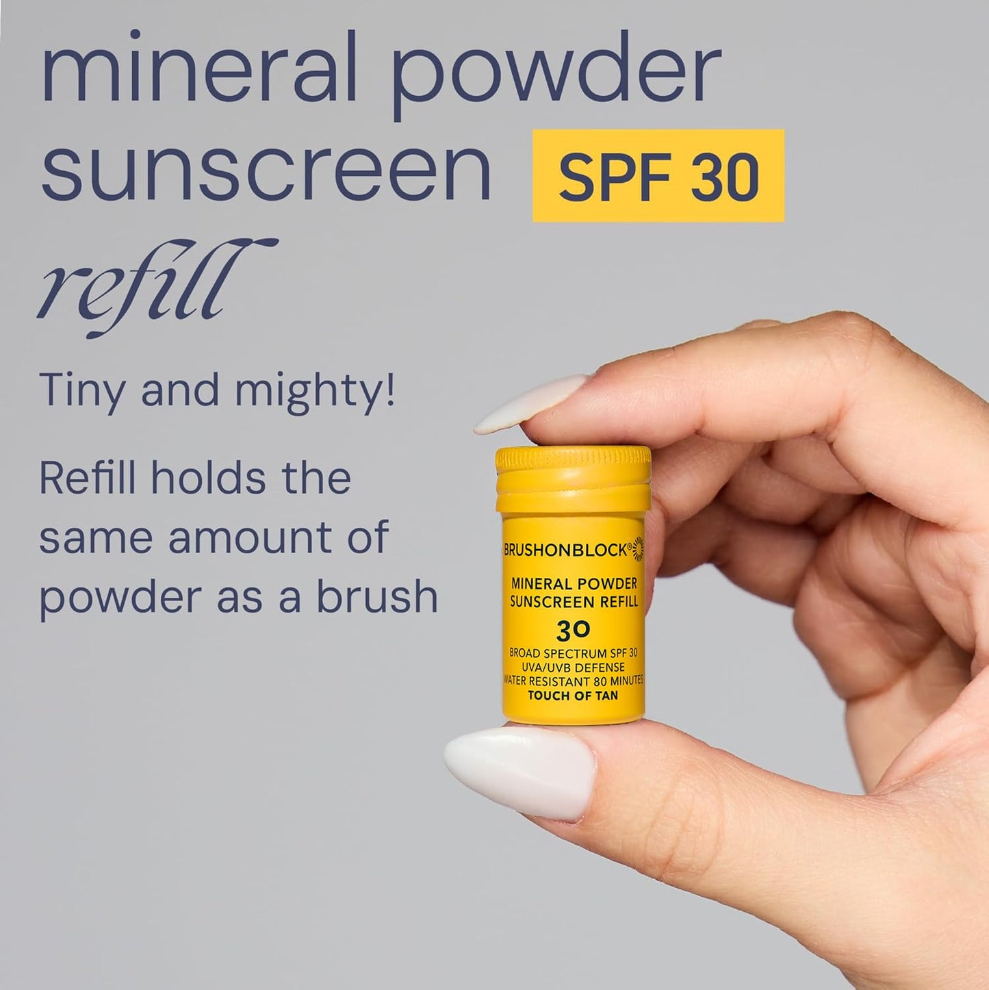 Brush On Block SPF 30 Mineral Powder Sunscreen Refill - Niacinamide, Hyaluronic Acid & Vitamin C | Touch of Tan