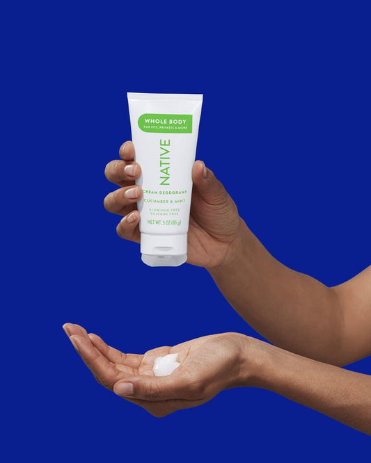 Native Whole Body Deodorant Cream Contains Naturally Derived Ingredients, Deodorant for Women & Men | 72 Hour Odor Protection, Aluminum Free with Coconut Oil and Shea Butter | Cucumber & Mint