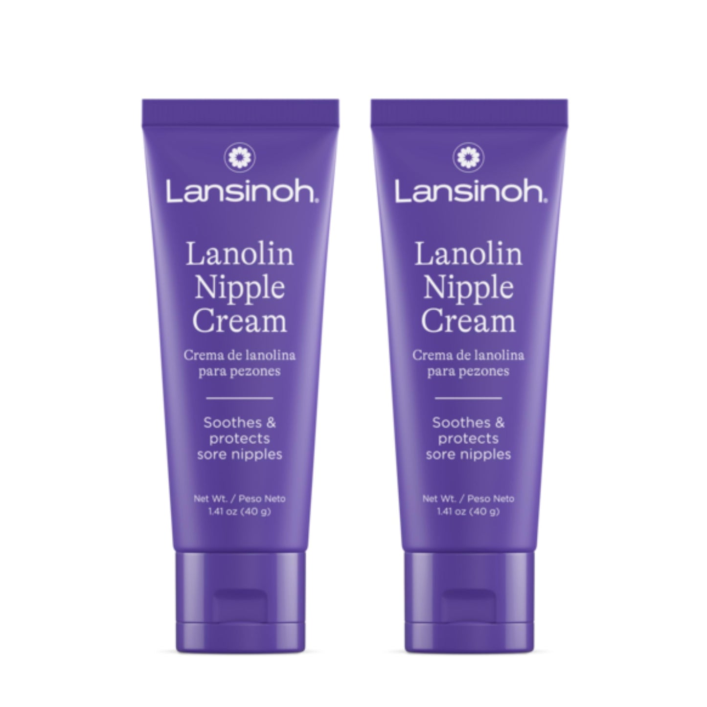 Lansinoh Nipple Cream Safe for Breastfeeding Baby, 100% Natural Nipple Butter, Breastfeeding Essentials for Postpartum Moms, 1.41 Ounces (2 Pack)