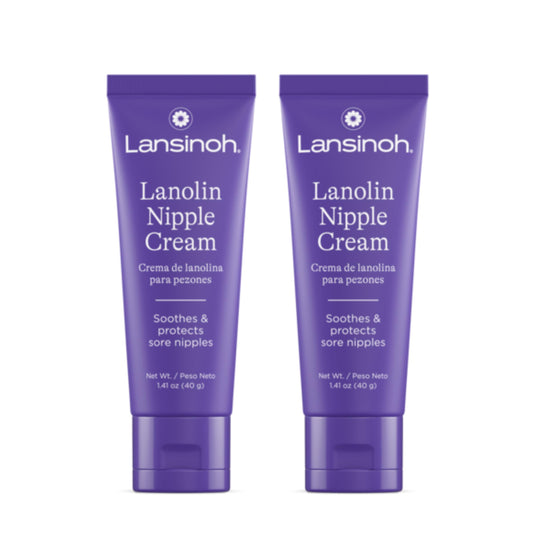 Lansinoh Nipple Cream Safe for Breastfeeding Baby, 100% Natural Nipple Butter, Breastfeeding Essentials for Postpartum Moms, 1.41 Ounces (2 Pack)