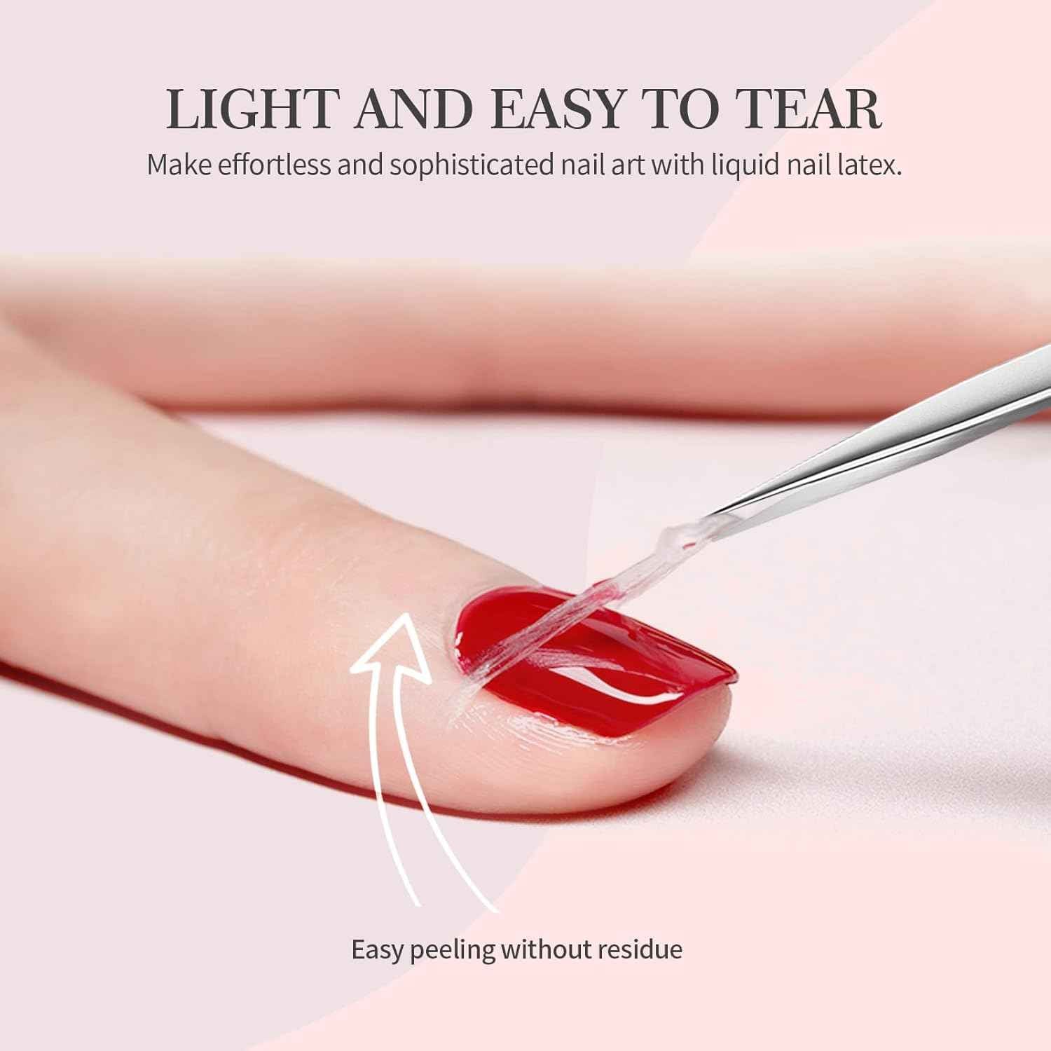 LED & UV Builder Nail Gel with Liquid Latex - SAVILAND Nail Art Essentials