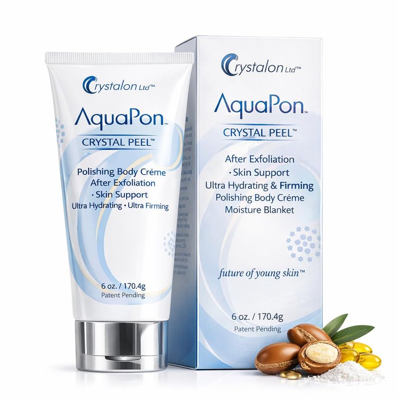 Hydrating Body Cream - Crystal Peel Moisturizer for Dry Skin | 6 Fl Oz, Sensitive Skin Safe