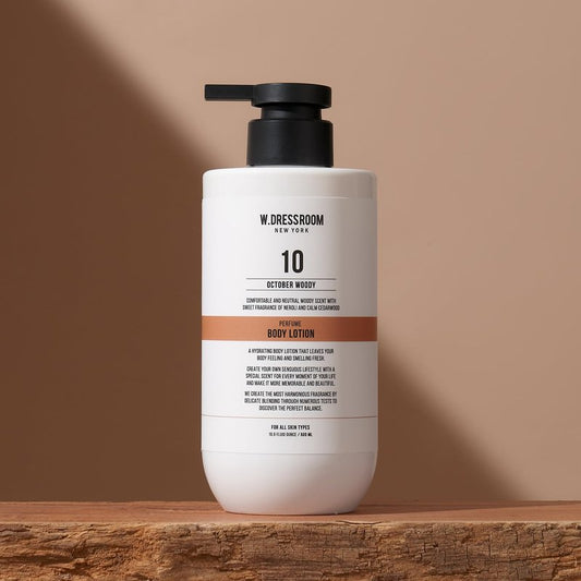 W.Dressroom No.97 April Cotton Perfume Body Lotion, Hydrating Body Lotion for Dry & Sensitive Skin – Fast-Absorbing, Non-Greasy, Clean Cotton Scent, 16.9 fl oz Pump