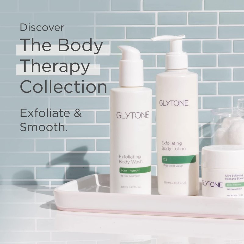 Glytone Exfoliating Body Lotion - 17.5% Glycolic Acid for Dry Skin | Fragrance-Free Moisturizer, 8.4 Fl. Oz.